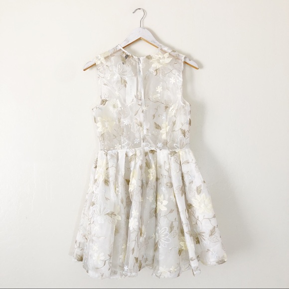 Lurelly Embroidered 3D Floral Mini Diana Dress - Picture 2 of 8